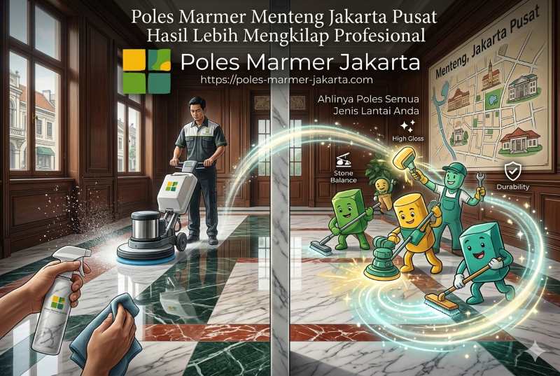 Poles Marmer Menteng Jakarta Pusat Hasil Lebih Mengkilap Profesional